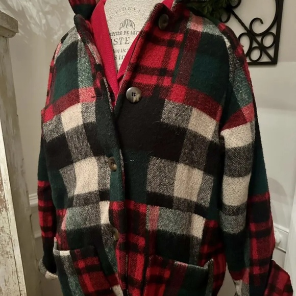 Vintage Women’s Eddie Bauer Mackinaw Wool Jacket Buffalo Plaid Check Small EUC - Picture 3 of 5